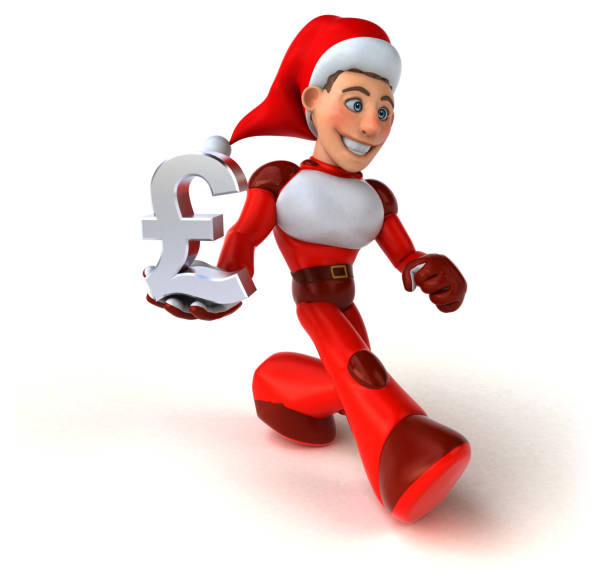 istock Fun Super Santa Claus - 3D Illustration 1156629367