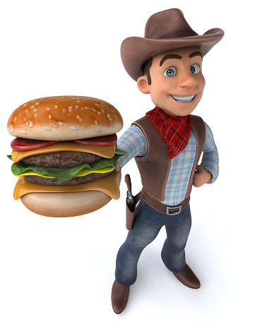 Fun Cowboy - 3D Illustration