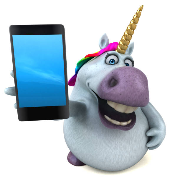 istock Fun unicorn - 3D Illustration 1156629887