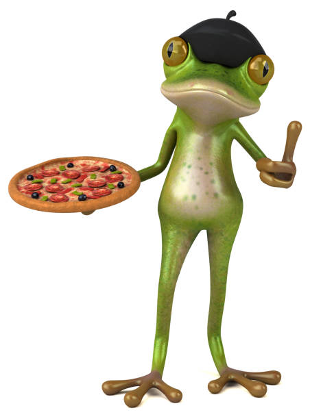 istock Fun french frog - 3D Illustration 1156630644