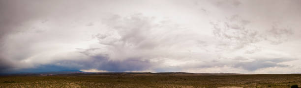 istock Stormy clouds roll in over the landscape 1156637313