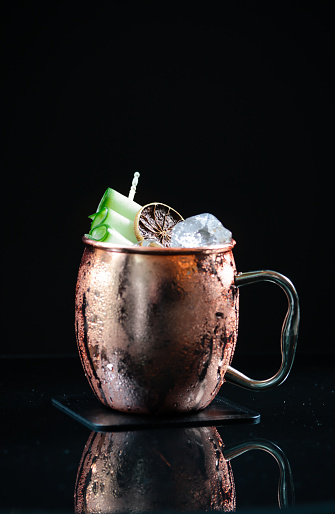 Mule Cocktail on Bar Counter