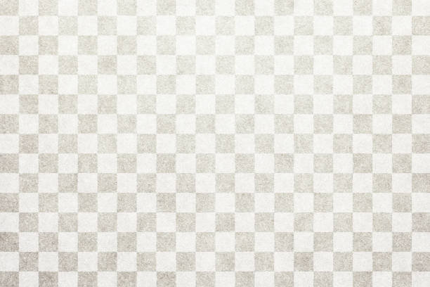 Japanese traditional natural white color checkered pattern paper texture background