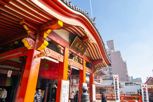 Osu Kannon Temple in central Nagoya, Japan Nagoya, Japan - February 16, 2019: Osu Kannon Temple in central Nagoya, Japan. oregon state university stock pictures, royalty-free photos & images
