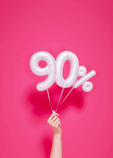 istock 90 % sale banner white balloons 1156648501