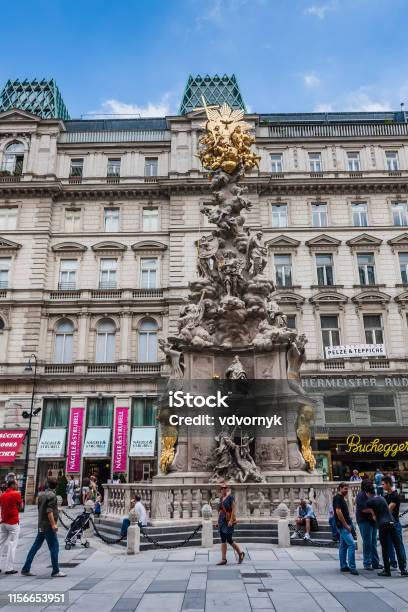 The Plague Column Or Trinity Column Vienna Stock Photo - Download Image Now