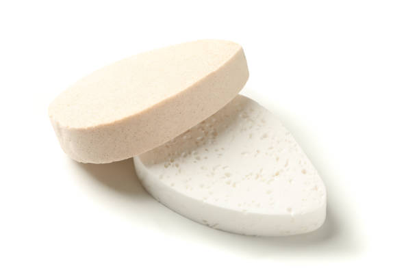 istock Bath sponges isolated on white background, closeup 1156656432