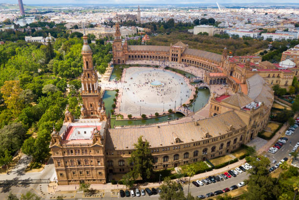 istock Panoramic view of Plaza de Espana 1156659299