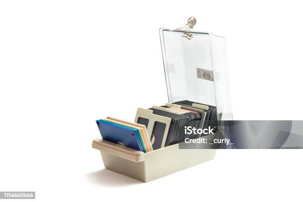 Floppy Disc Box Plastic Box For Floppy Disk Isolated On The White Background Stock ...