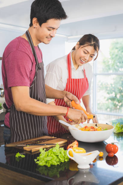 istock Asian couple at kitchen room 1156662966
