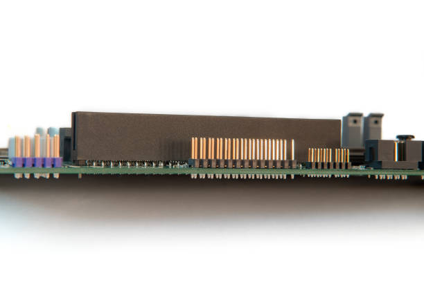 Motherboard isolated on the white background.