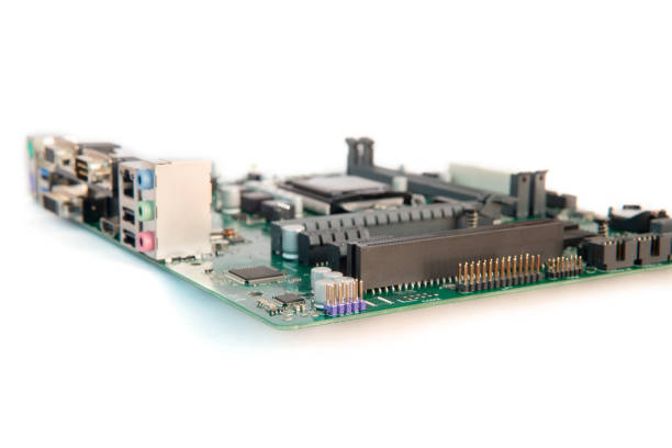 istock Motherboard isolated on the white background. 1156664951