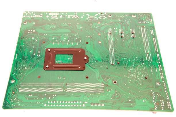 Motherboard isolated on the white background.