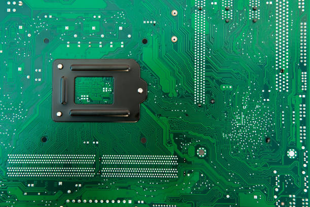 Motherboard isolated on the white background.