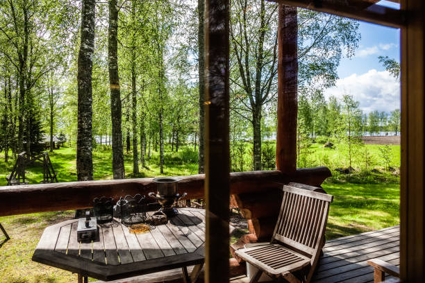 istock View from the window on a summer day in nature 1156668608