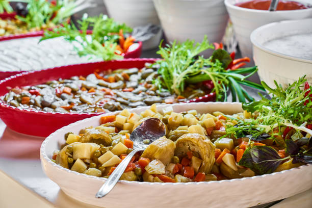 Catering buffet food in luxury restaurant