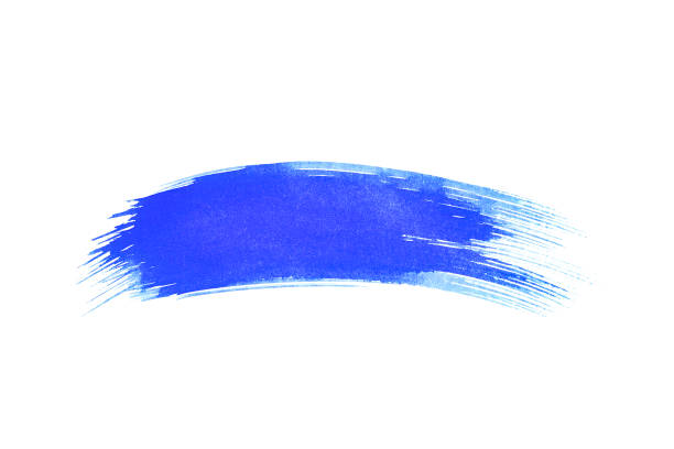istock Blue watercolor brush stroke 1156673933