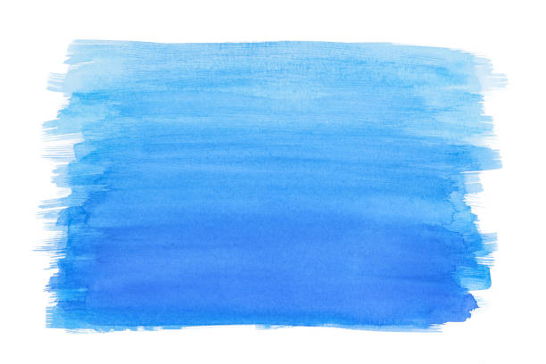 istock Abstract blue watercolor background. Horizontal brush strokes 1156673935