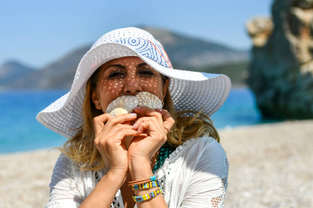 Woman on the beach.