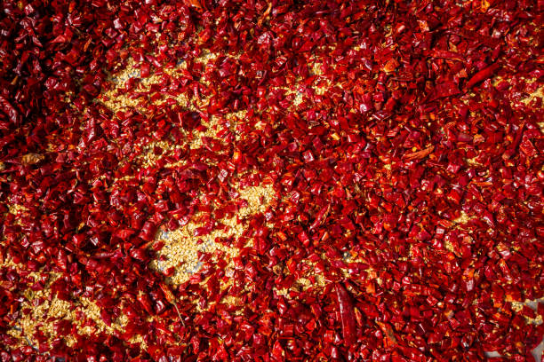 istock chinese dry red pepper on the ground 1156676909