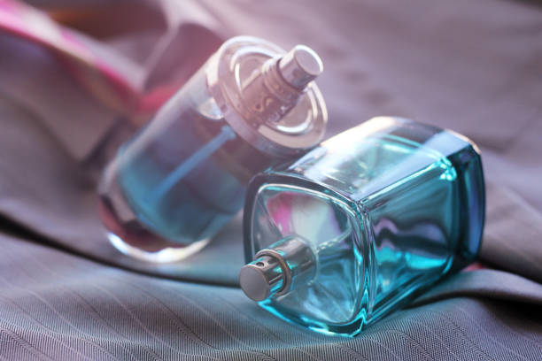 Luxury men's perfume on business suit