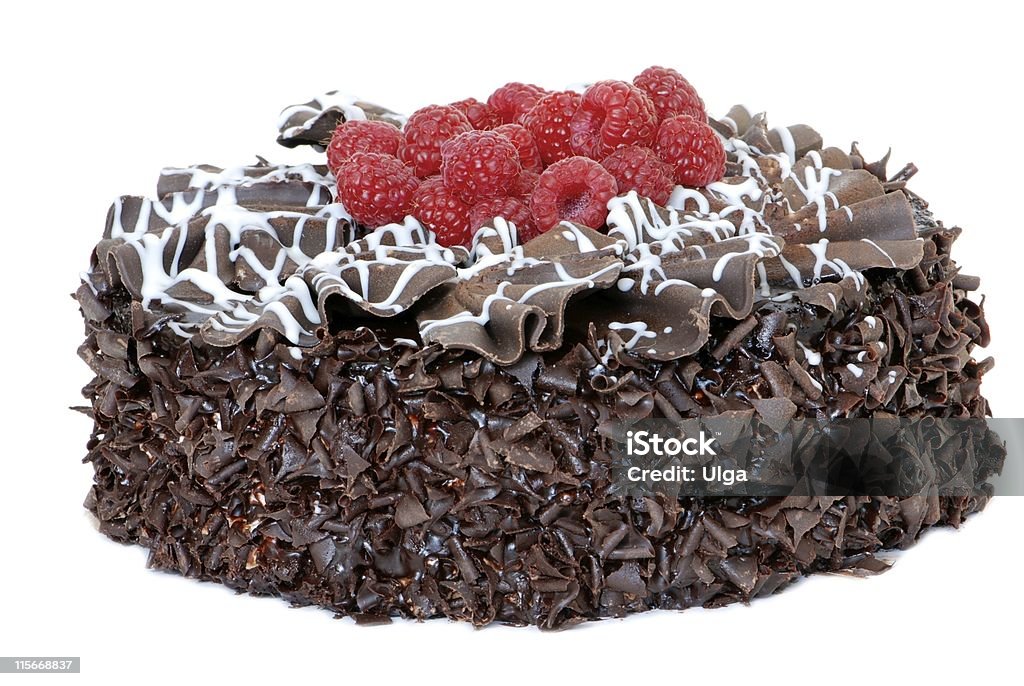 Ciasto czekoladowe z świeżych malin - Zbiór zdjęć royalty-free (Bez ludzi)