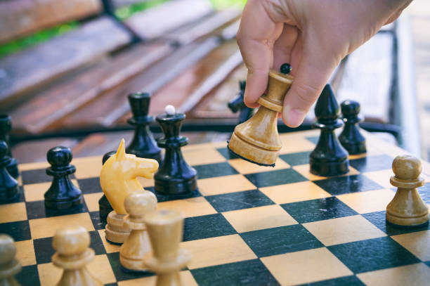 istock Chess game in the park. 1156689938