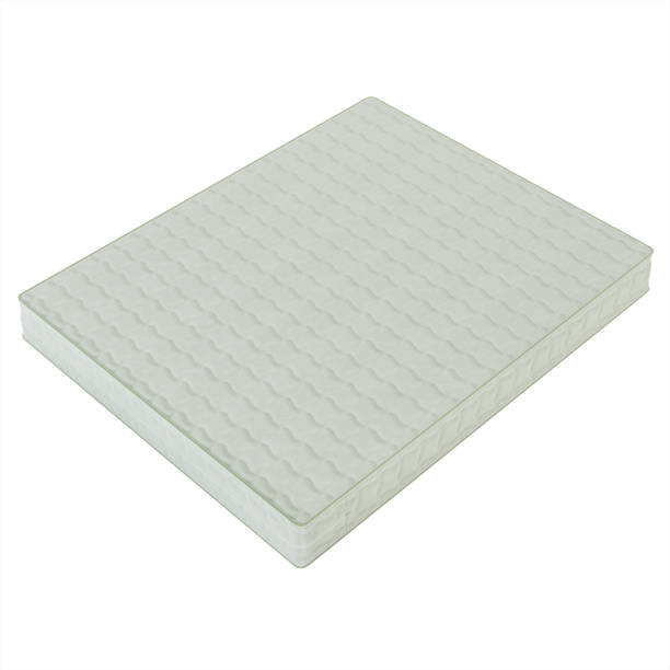 istock Orthopedic mattress isolated on white background. 3D rendering. 1156695719