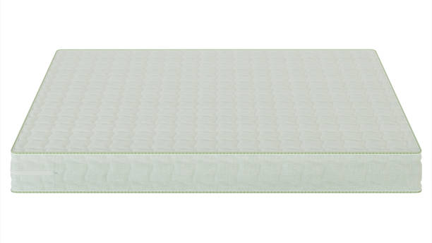 istock Orthopedic mattress isolated on white background. 3D rendering. 1156695721