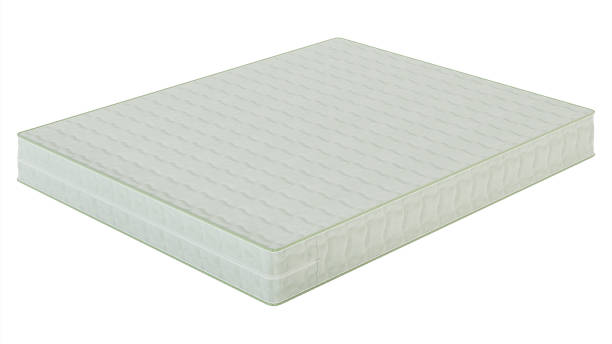 istock Orthopedic mattress isolated on white background. 3D rendering. 1156695722