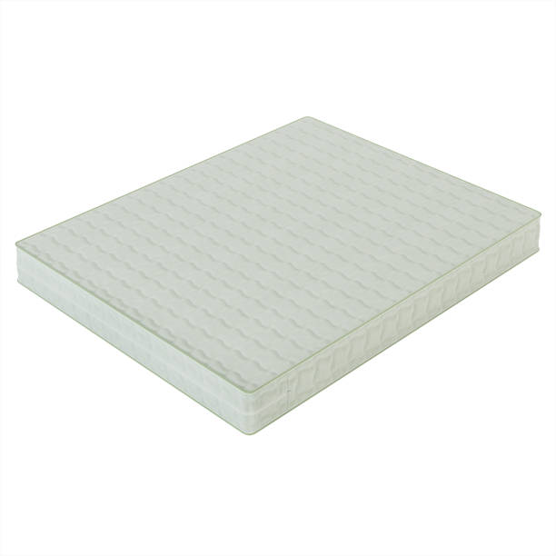 istock Orthopedic mattress isolated on white background. 3D rendering. 1156695738