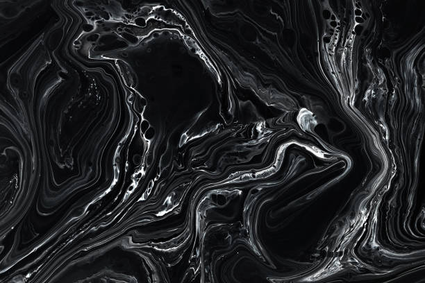 istock Abstract black marble texture background. Oil, acrylic paint mix pattern. 1156699406