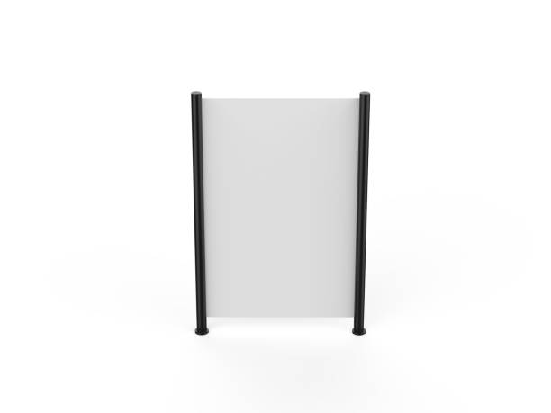 istock White blank empty high resolution Business roll up and standee banner display mock up template for your design presentation, 3d illustration 1156702372