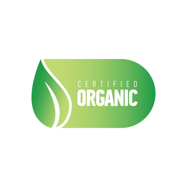 Organic Products Banner Organic Products Banner organic logo stock illustrations