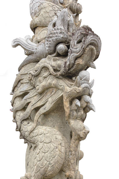 istock Chinese dragon-shaped carved stone 1156709805