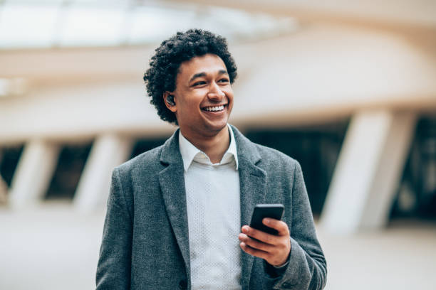 istock Portrait of modern man with Wireless earbuds 1156710422