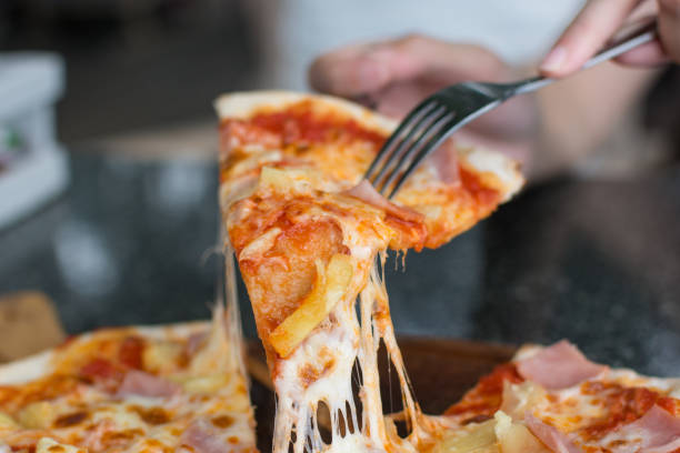 istock Pizza Carbonare with pineapple, becon 1156711993
