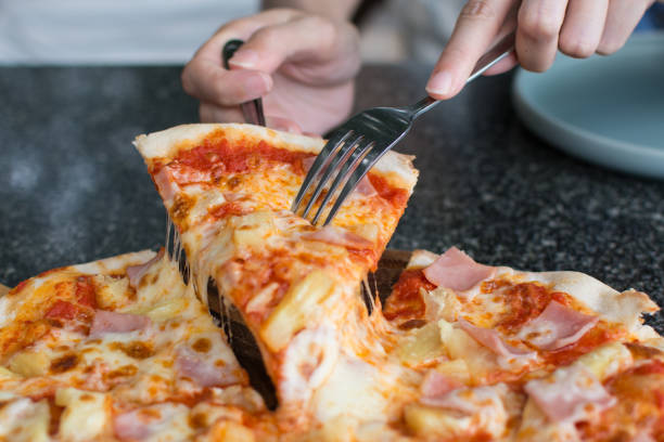 istock Pizza Carbonare with pineapple, becon 1156711994