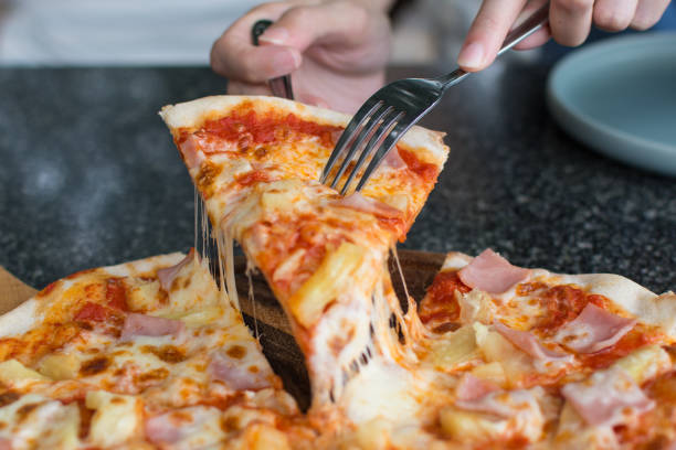 istock Pizza Carbonare with pineapple, becon 1156712033