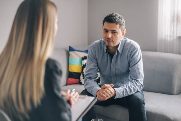 istock Meeting with counsellor at home 1156717900