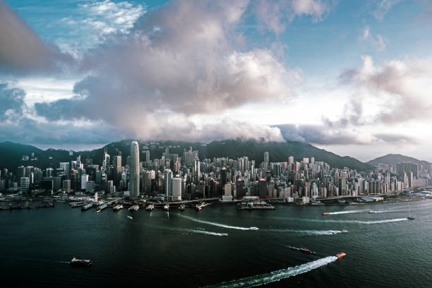 istock Hong Kong Victoria Harbor from Air 1156719572