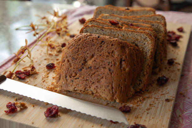 istock Homemade fresh bread food background 1156720193