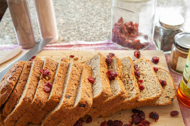 istock Homemade fresh bread food background 1156720792