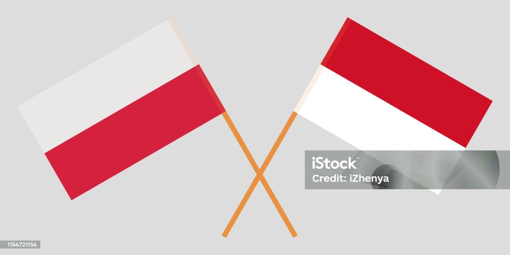 インドネシアとポーランドインドネシアとポーランドの国旗公式色正しい比率ベクトル イラストレーションのベクターアート素材や画像を多数ご用意