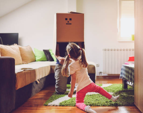 istock Dad pretends to be a robot 1156723371
