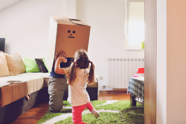 istock Dad pretends to be a robot 1156724057