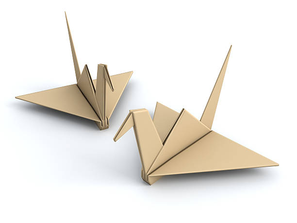 istock Peace concept origami crane paper bird 115672445