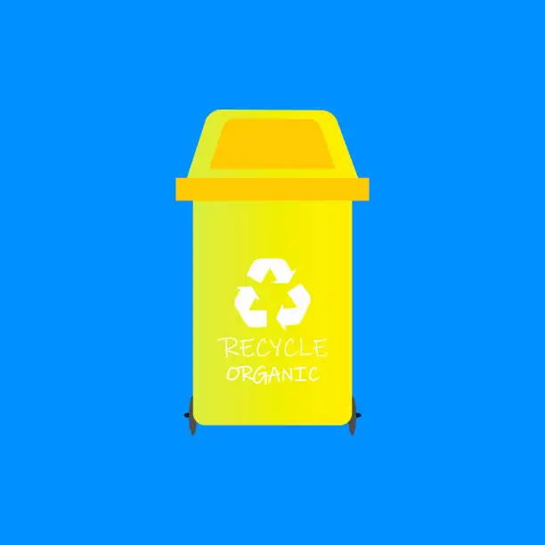 Vector illustration of Organic garbage container.