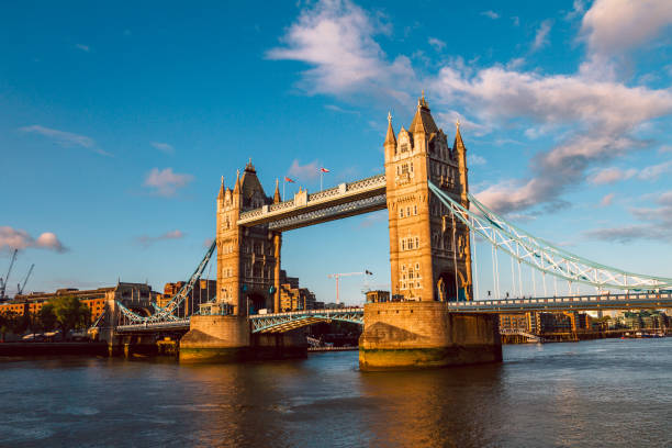 istock Tower Bridge in London at sunset 1156731105