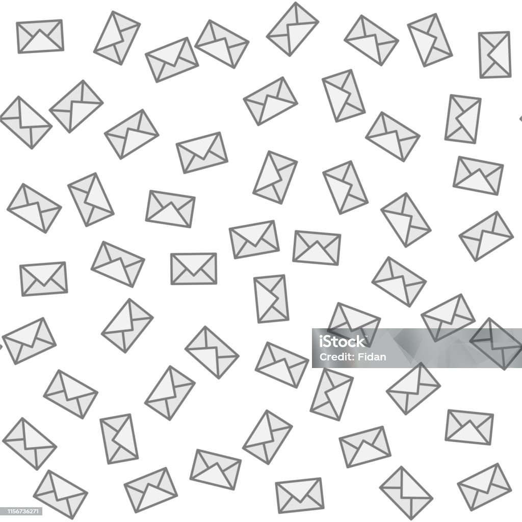 Seamless Vector Envelopes Pattern Letters Mail Post Background For ...
